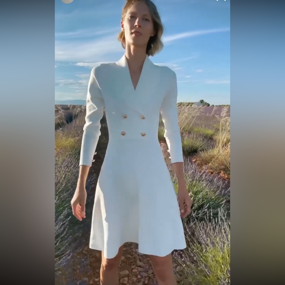 Dolcetto Knit Blazer Dress With Waistline